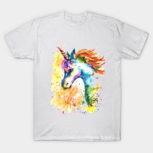 Rainbow Unicorn Splash T-Shirt